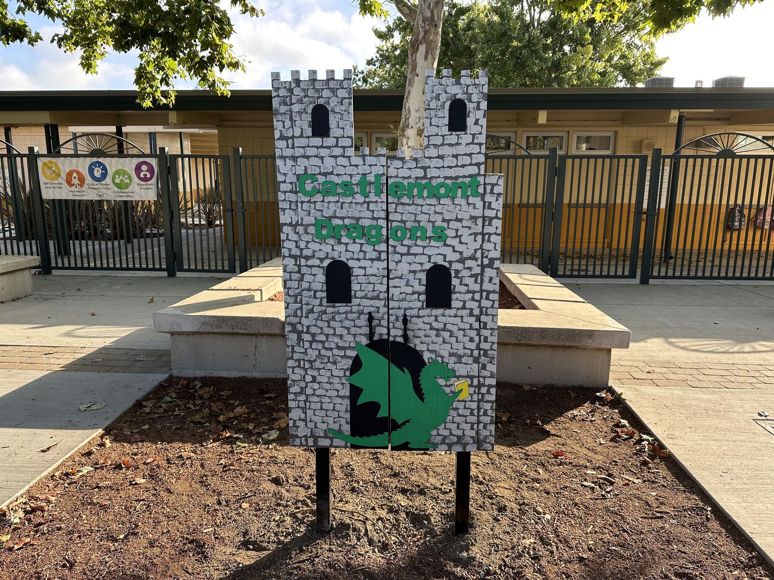 community library in the shape of a castle