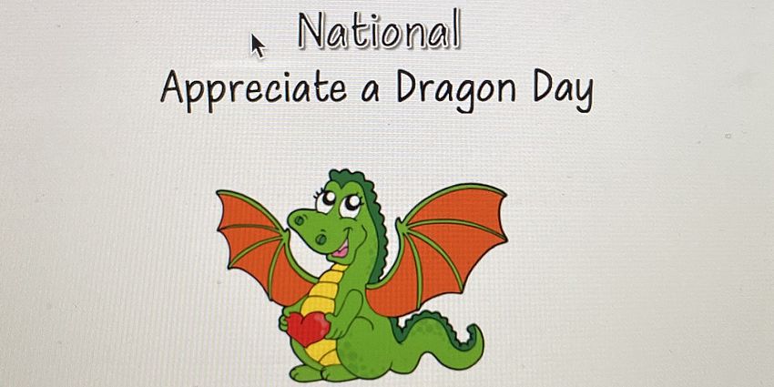 Illustrated dragon character
