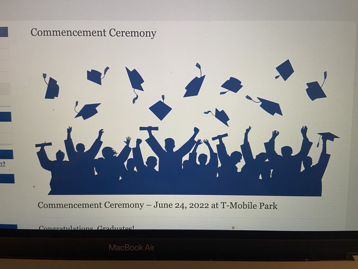 silhouette of graduates