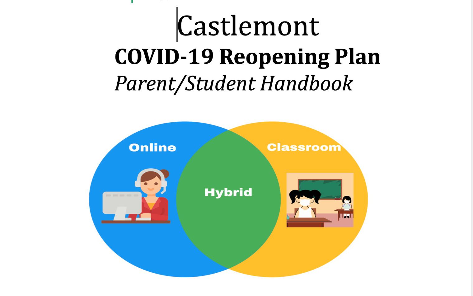Cover of the Castlemont reopening handbook