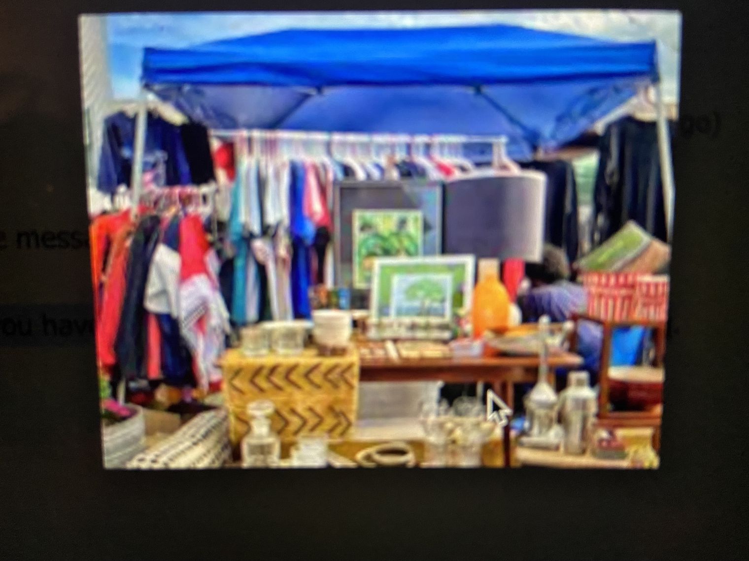 Yard sale items