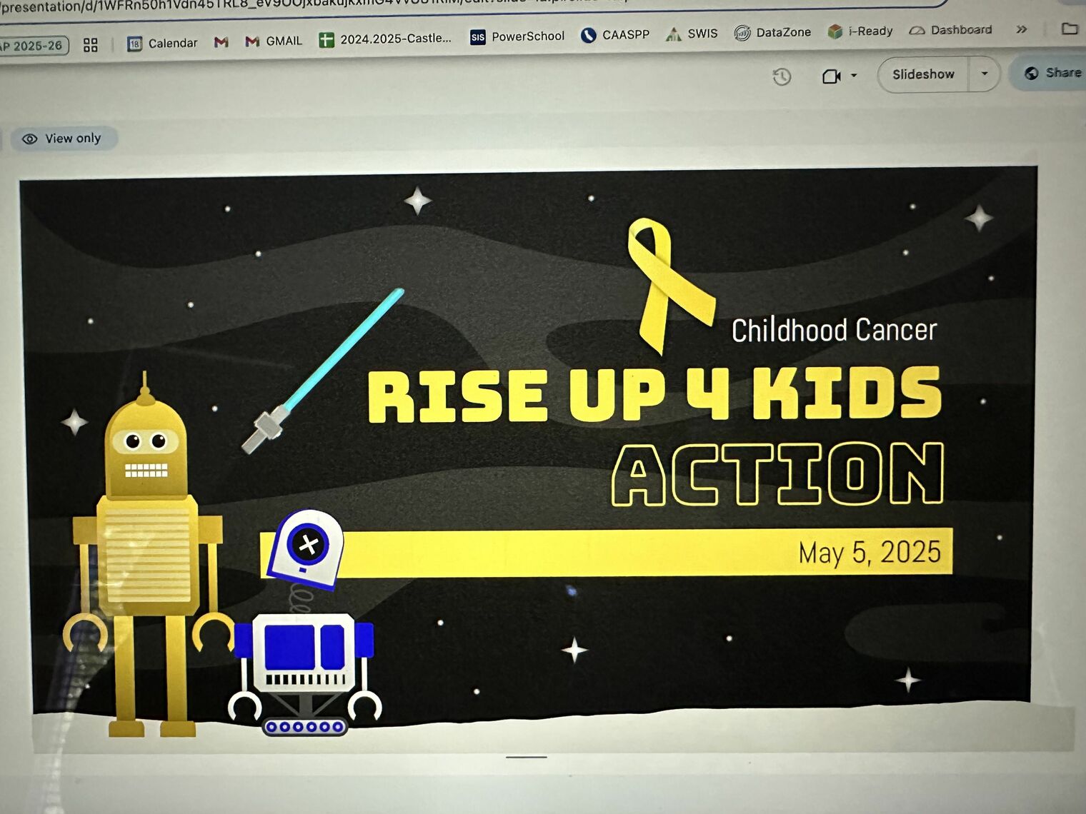 illustrated rise up for kids logo