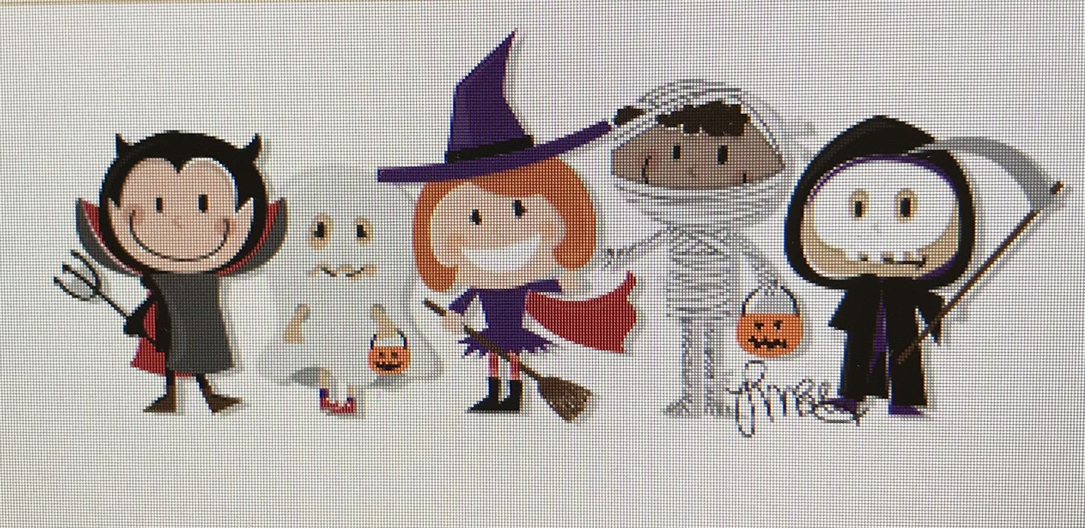 Cartoon halloween characters