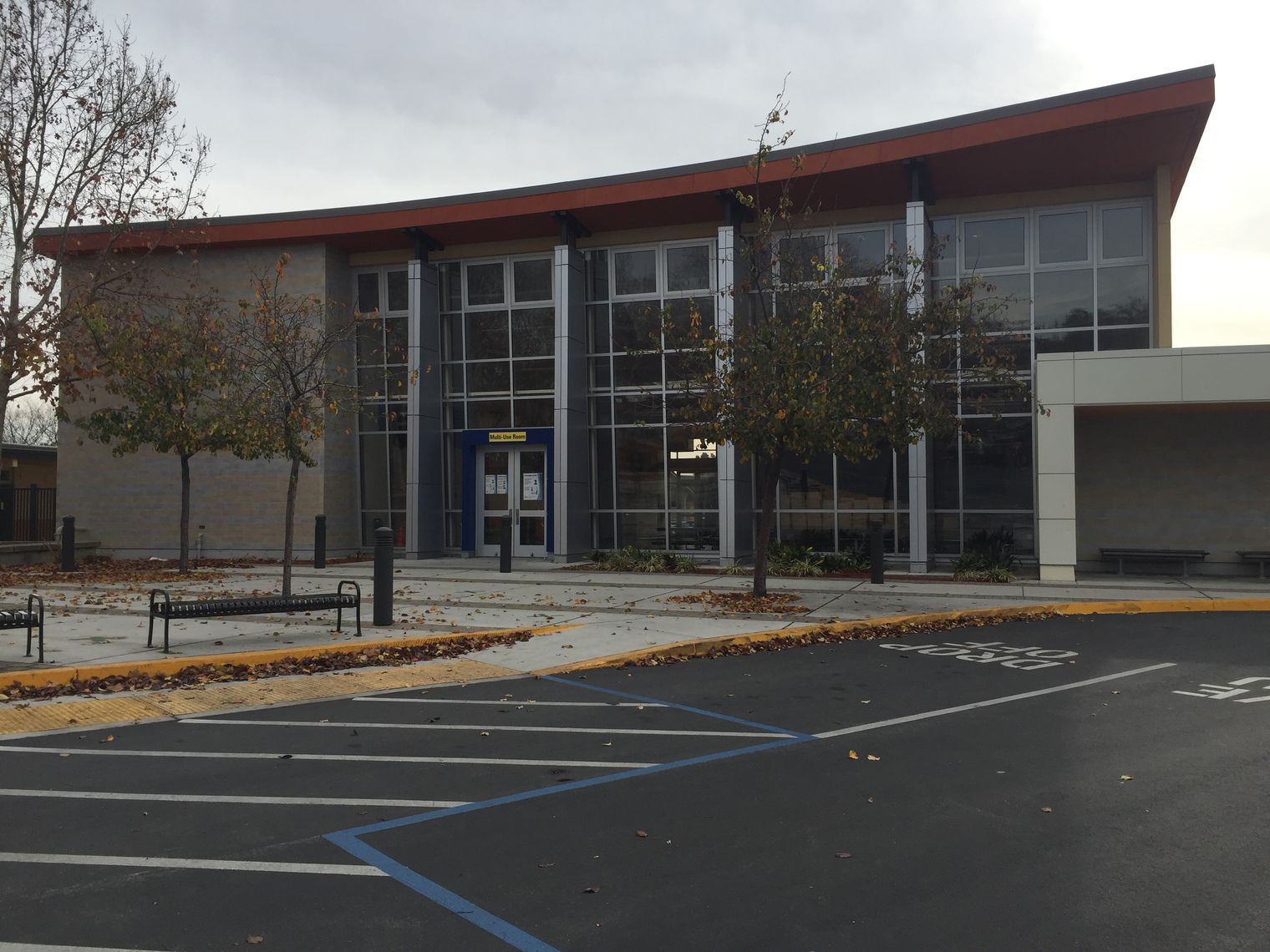 Front of the multi-use room at Castlemont Elementary.