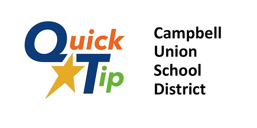 quick tip logo and district name