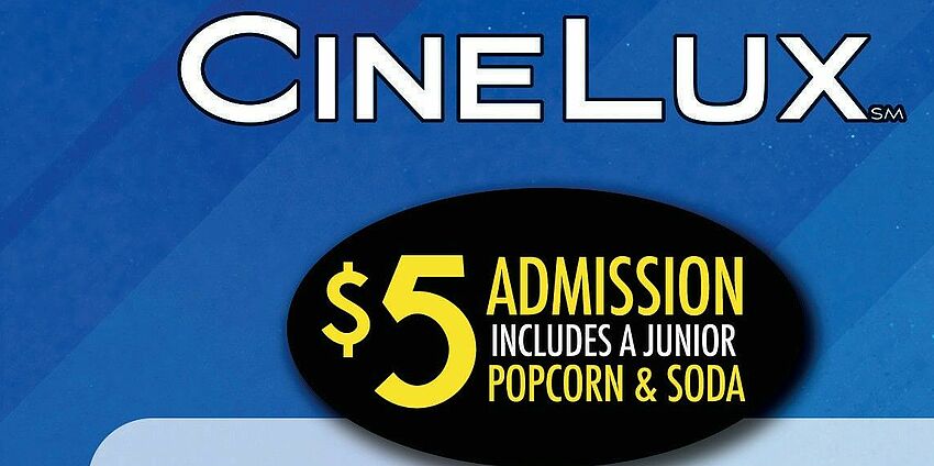 Text advertisement of Cinelux Summer Movie series