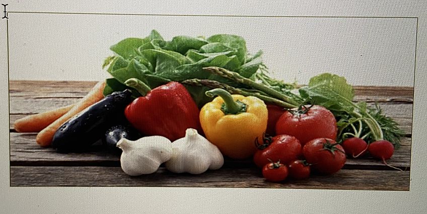 Bright fruits and vegetables