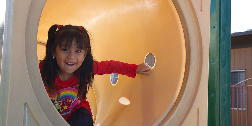 preschool girl at play