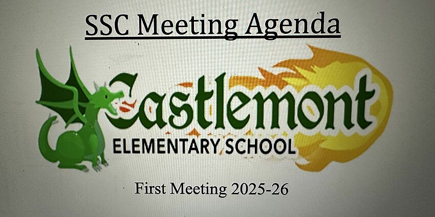 Illustrated dragon breathing fire behind the word "Castlemont"