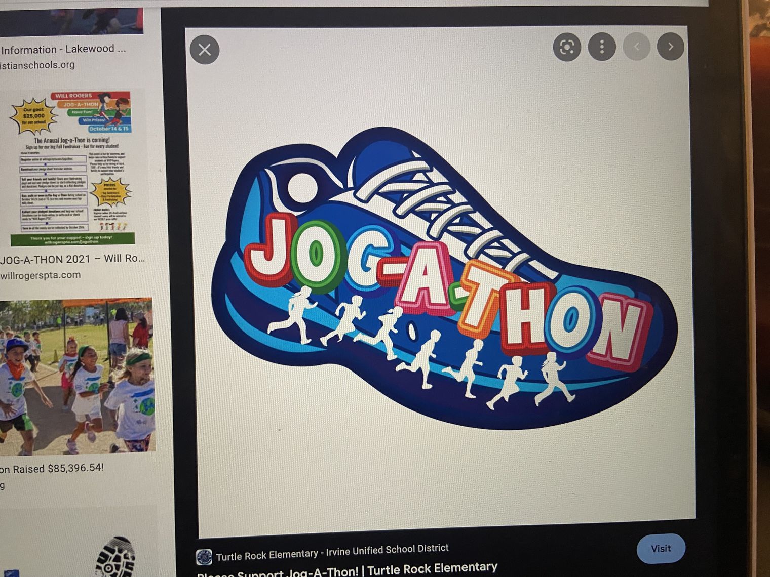 Illustrated sneaker with images of children